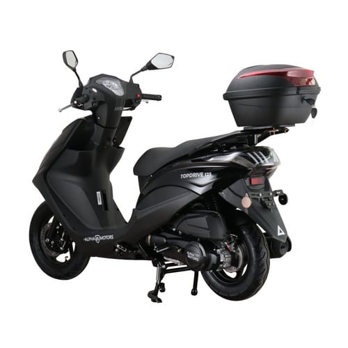 ALPHA MOTORS Motorroller Topdrive 125 ccm 85 km/h EURO 5+ schwarz inkl. Topcase