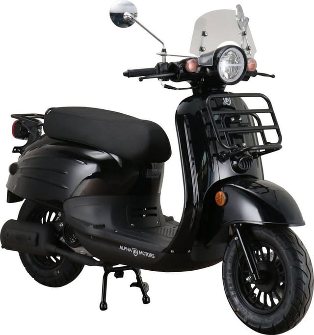 ALPHA MOTORS Motorroller »Adria«, 50 ccm, 45 km/h, EURO 5, schwarz, inkl. Windschild