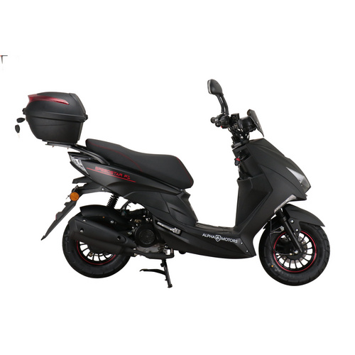 ALPHA MOTORS Motorroller »Speedstar FI«, 50 ccm, 45 km/h, EURO 5, mattschwarz, inkl. Topcase