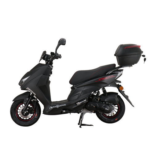ALPHA MOTORS Mofa »Speedstar FI«, 50 ccm, 25 km/h, EURO 5, mattschwarz, inkl. Topcase