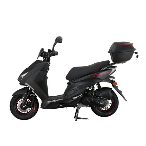 ALPHA MOTORS Mofa »Speedstar FI«, 50 ccm, 25 km/h, EURO 5, mattschwarz, inkl. Topcase