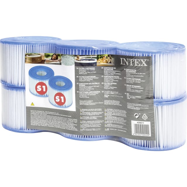INTEX Ersatzfilterkartusche, 6 Stück, salzwassergeeignet - weiss
