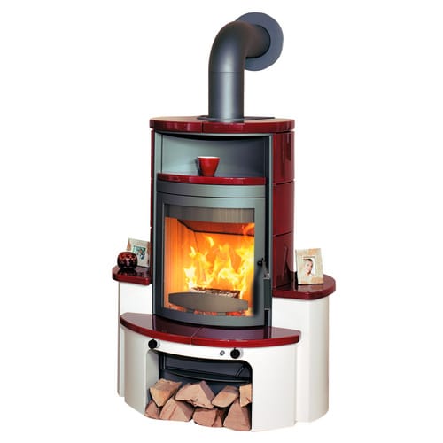 HARK Kaminofen »Avenso GT ECOplus«, bordeauxrot, Stahl/Keramik, 6 kW, Dauerbrand geeignet