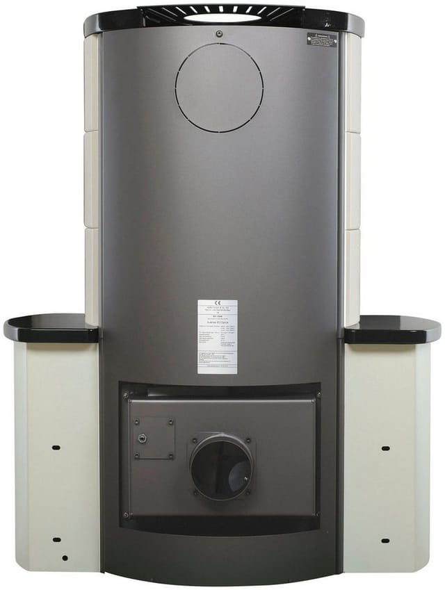 HARK Kaminofen »Avenso GT ECOplus«, meteorschwarz/cremeweiß, Stahl/Keramik, 8 kW, Dauerbrand geeignet