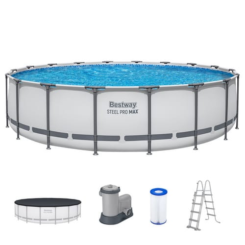 BESTWAY Pool »Steel Pro MAX™«, BxH: 549 x 122 cm, Aufstellbecken, mit Kartuschenfilteranlage - grau