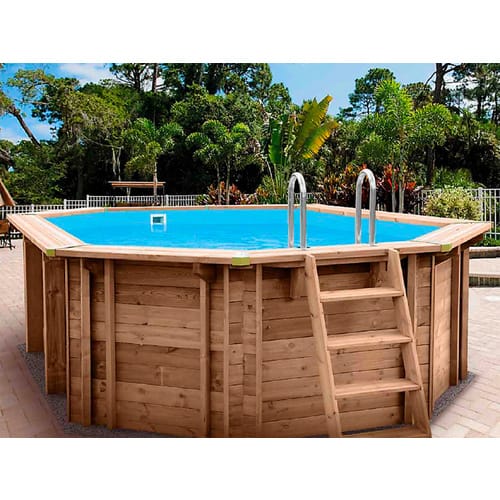 INTERLINE Schwimmbecken »Java«, oval, BxH: 640x138 cm, Holz - blau