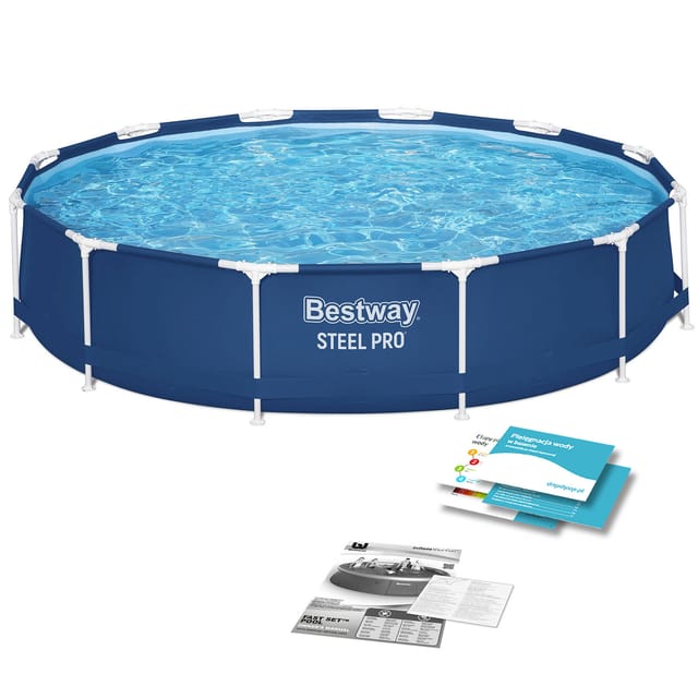 BESTWAY Pool, ohne Pumpe Ø 366 x 76 cm, dunkelblau, rund