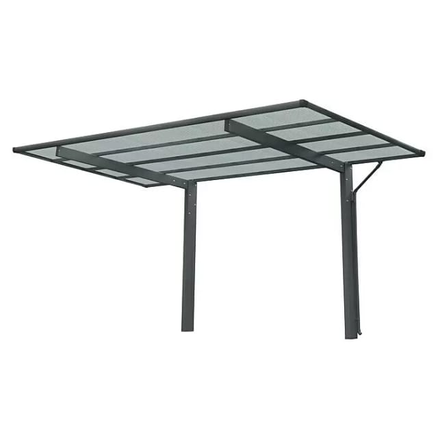 XIMAX Einzelcarport »Wing«, Einfahrtsbreite: 253 cm, mit Dachrinne, hagel- und frostsicher - grau