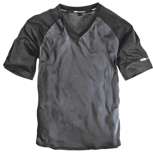 PUMA T-Shirt »CHAMP«, stahlgrau, Baumwolle, Größe: L