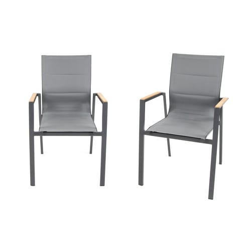 BELLAVISTA Stapelstuhl »Newport«, BxTxH: 56 x 60,50 cm x 90 cm, 2er Set - schwarz