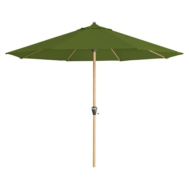 DOPPLER Kurbelschirm »Wood Ultra«, 350 cm, achteckig, Sonnenschutzfaktor: 50 - gruen