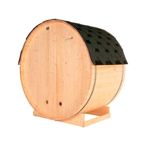 HOME DELUXE Fasssauna »LAHTI M«, holzfarben, Fichtenholz, BxH: 194,8 x 191,7 cm - beige