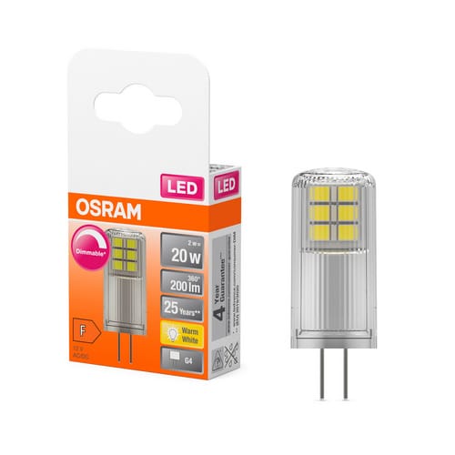 OSRAM LED-Leuchtmittel, 2 W, G4, warmweiß - transparent