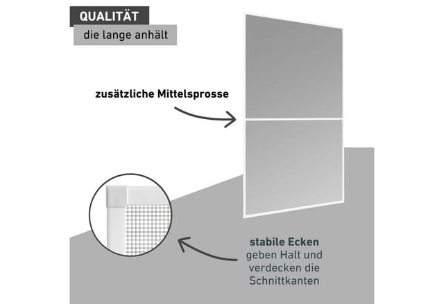 WINDHAGER Insektenschutz, IS Expert Rahmen Fenster 120x220 cm, weiss