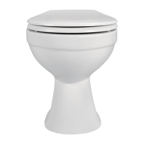 Farbe: weiß Stand WC, Tiefspüler, spülrandlos, Keramik, weiß - weiss