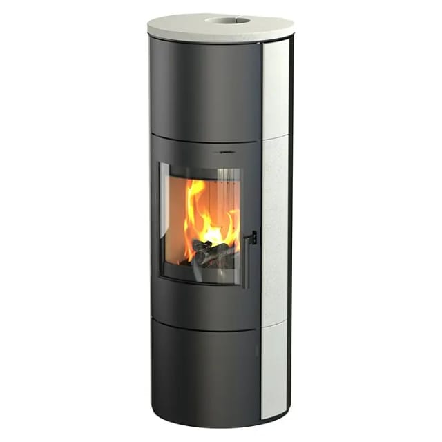 THERMIA Kaminofen »Cumulus Omega XL«, schwarz, Stahl / Kalkstein, 7 kW