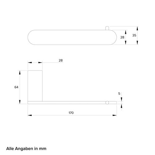 Chris Bergen Toilettenpapierhalter „Ambra", Messing, schwarz matt