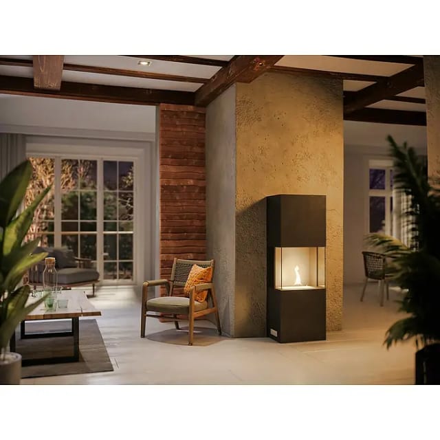 TENDERFLAME Dekokamin »Indie«, BxHxT: 50 x 170 x 34 cm, schwarz