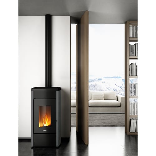 FREEPOINT Pelletofen »Duke 14«, 14 kW, Stahl, titanium - silberfarben