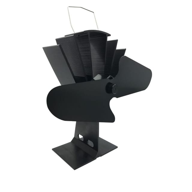 FIREFIX® Kaminofenventilator, 2-flüglig, Stahl, schwarz