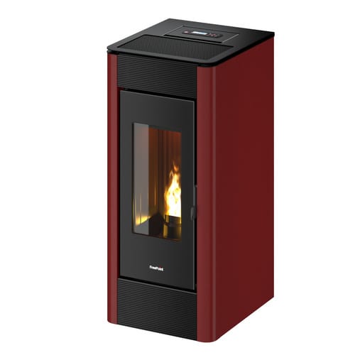 FREEPOINT Pelletofen »Indaco 11«, 10,5 kW, Stahl, bordeaux - rot