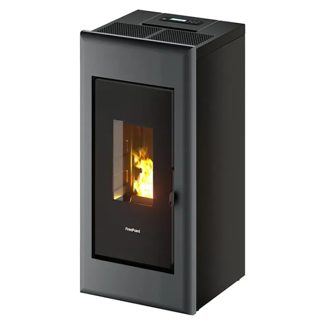 FREEPOINT Pelletofen »One 7«, 7 kW, Stahl, titanium - silberfarben