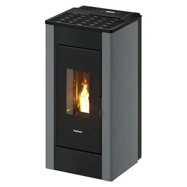 FREEPOINT Pelletofen »Sharp 7«, 7 kW, Stahl, titanium - silberfarben