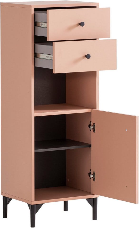 SCHILDMEYER Highboard »Smash«, BxH: 40,3 x 114,4 cm, apricot - orange