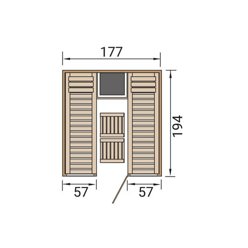 WEKA Elementsauna »KAARINA 2«, 6 Personen, inkl. 7,5 kW Ofen mit externer Steuerung - braun