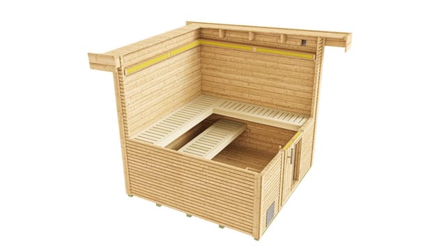 WEKA Saunahaus »Kuopio 1«, 263x253x303 cm, (BxHxT) - braun