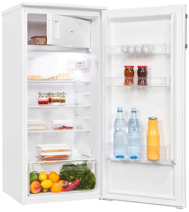 Exquisit Kühlschrank »KS185-4-HE-040E «, BxHxL: 550 x 1220 x 565 mm, 190 l, weiß - weiss