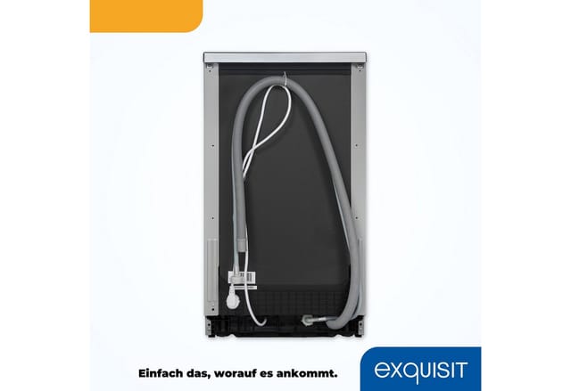 Exquisit Geschirrspüler »GSP9109-030E«, BxHxT: 44,8 x 84,5 x 60 cm, silber - silberfarben
