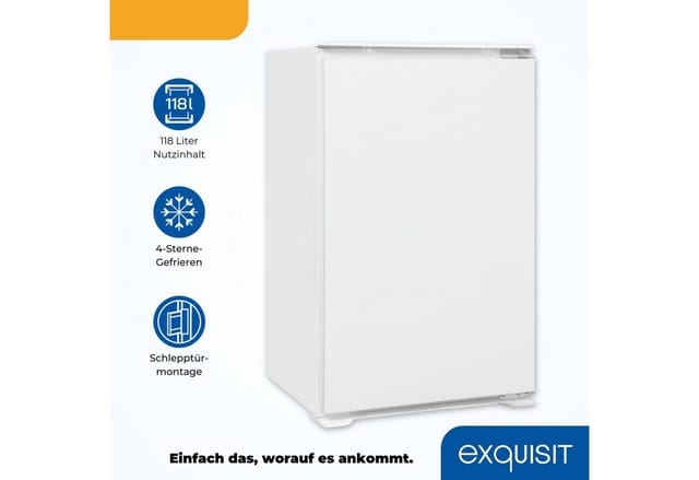 Exquisit Kühlschrank »EKS131-4-E-040E«, BxHxL: 540 x 880 x 540 mm, 118 l, weiß - weiss