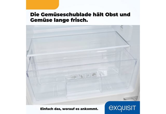 Exquisit Vollraumkühlschrank »EKS131-V-040E«, BxHxL: 540 cm x 880 cm x 540 cm, 129 l, weiß - weiss