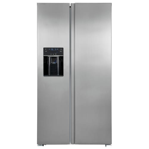 Exquisit Vollraumkühlschrank »SBS520-CF-040E«, BxHxL: 910 x 1775 x 660 mm, 513 l, edelstahlfarben - silberfarben