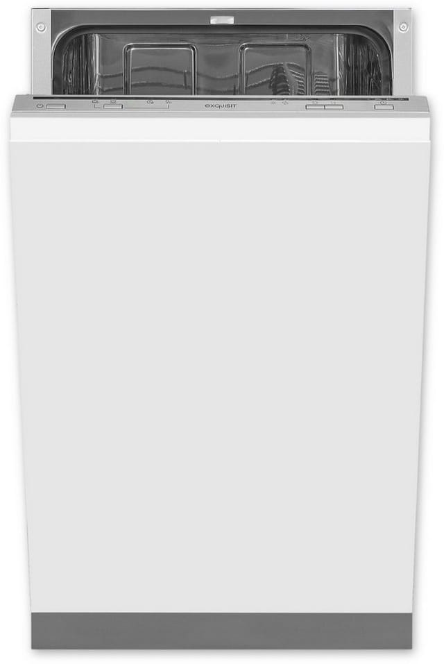 Exquisit Geschirrspüler »EGSP1009-E-030E«, BxHxT: 44,8 x 81,5 x 55 cm, silber - silberfarben
