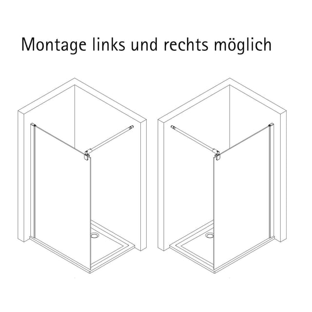 SCHULTE Duschwand »Alexa Style 2.0 Walk In«, 120 x 200 cm, Kupferoptik - rot