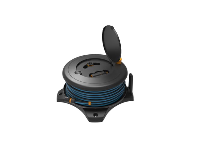 FISKARS Schlauchbox »Solid«, Kunststoff, für max. Schlauchkapazität: 21,5 m - schwarz