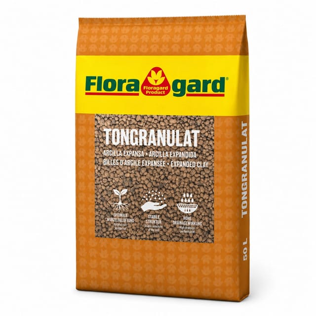 FLORAGARD Tongranulat, 1 x 50 Liter, Karton - braun