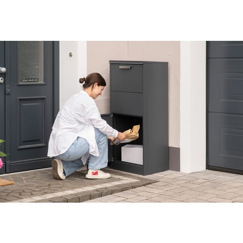 Westmann Paketkasten »Pepe«, BxHxT: 50 x 114 x 39 cm, anthrazit, Stahl - grau
