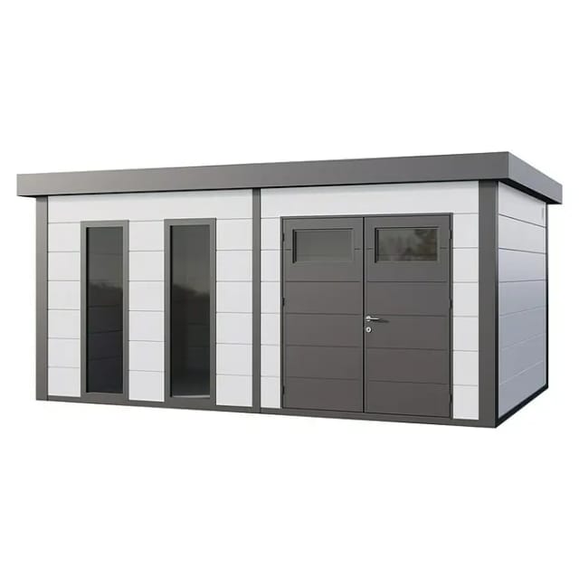 Telluria Gerätehaus »Classico«, BxHxT: 568 x 2,65 x 388 cm (Außenmaß inkl. Dachüberstand) - weiss