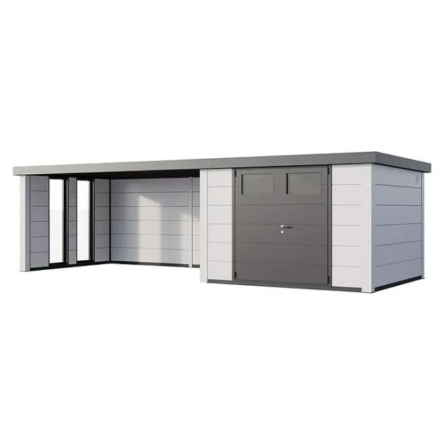 Telluria Gerätehaus »Classico«, BxHxT: 782 x 219 x 318 cm (Außenmaß inkl. Dachüberstand) - weiss