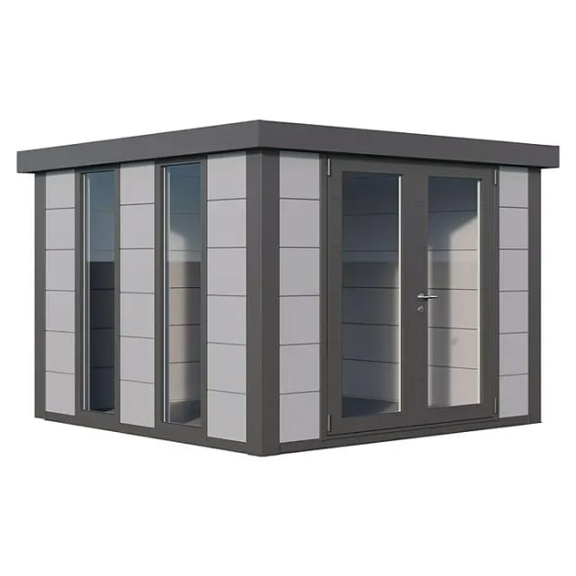 Telluria Gerätehaus »Luminato«, BxHxT: 318 x 219 x 318 cm (Außenmaß inkl. Dachüberstand) - grau