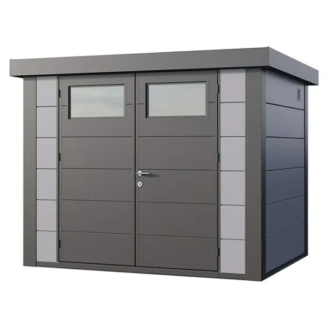 Telluria Gerätehaus »Classico«, BxHxT: 288 x 219 x 228 cm (Außenmaß inkl. Dachüberstand) - grau