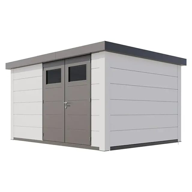 Telluria Gerätehaus »Classico«, BxHxT: 408 x 260 x 318 cm (Außenmaß inkl. Dachüberstand) - weiss