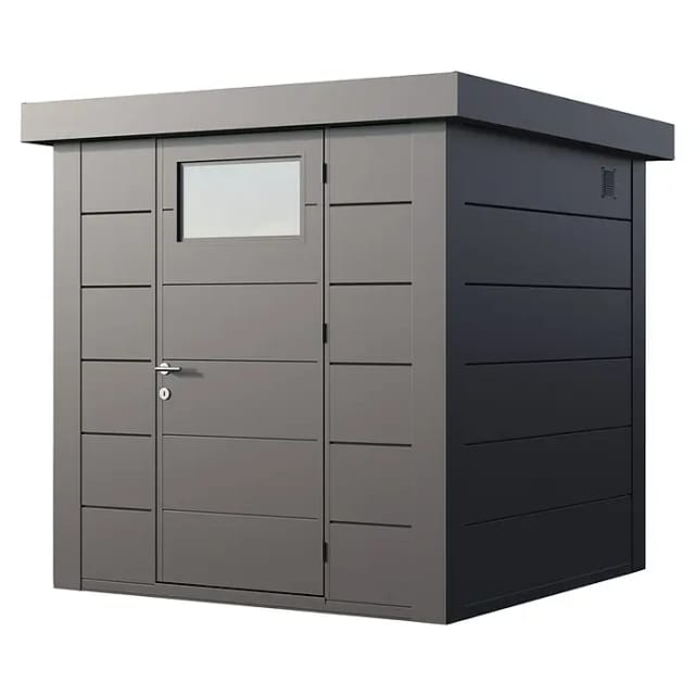 Telluria Gerätehaus »Classico«, BxHxT: 228 x 219 x 228 cm (Außenmaß inkl. Dachüberstand) - silberfarben