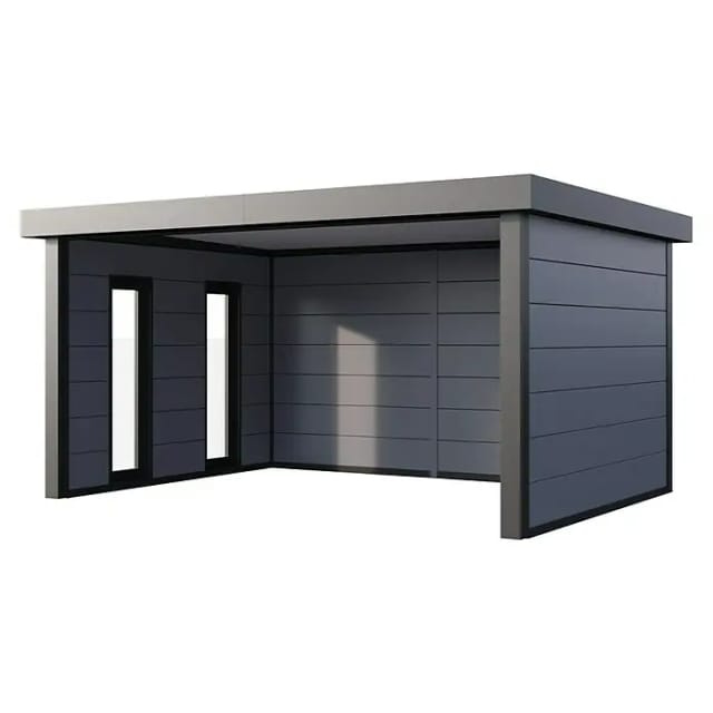 Telluria Pavillon »Singolo«, BxT: 478 x 358 cm (Außenmaß), inkl. Fenster, grau