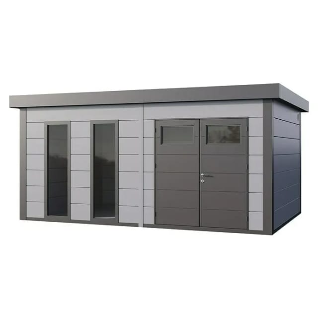Telluria Gerätehaus »Classico«, BxHxT: 568 x 265 x 388 cm (Außenmaß inkl. Dachüberstand) - grau