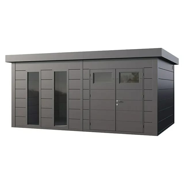 Telluria Gerätehaus »Classico«, BxHxT: 568 x 265 x 388 cm (Außenmaß inkl. Dachüberstand) - silberfarben