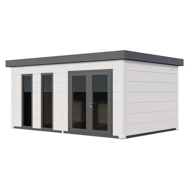 Telluria Gerätehaus »Luminato«, BxHxT: 568 x 265 x 388 cm (Außenmaß inkl. Dachüberstand) - weiss